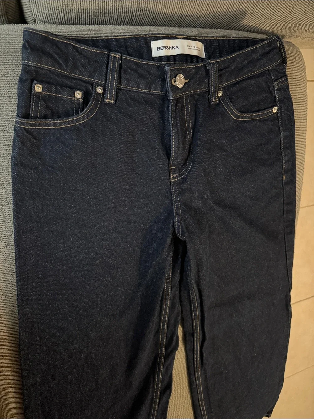 Bershka Dark Blue Denim Jeans 10-12 Years NWOT